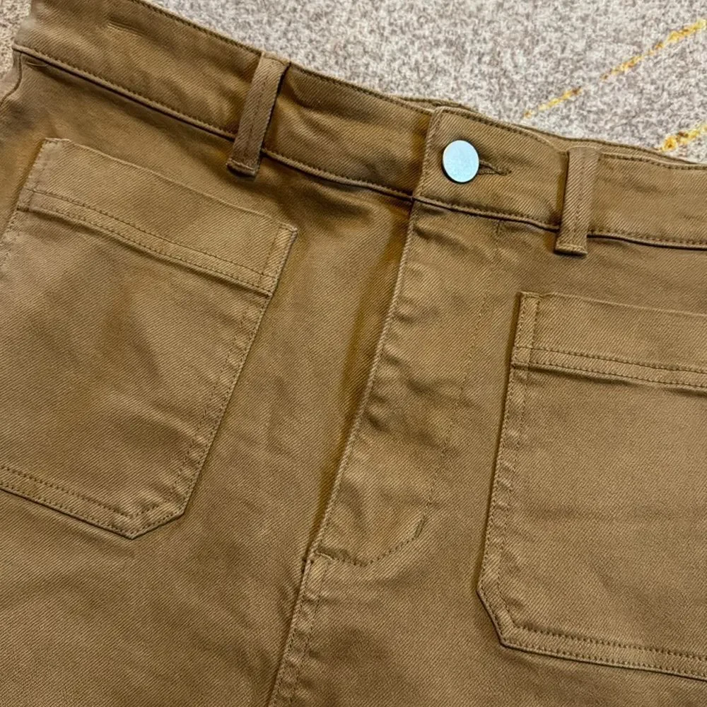 Everlane The Patch Pocket Denim skirt brown size Size 8 - Picture 3 of 5